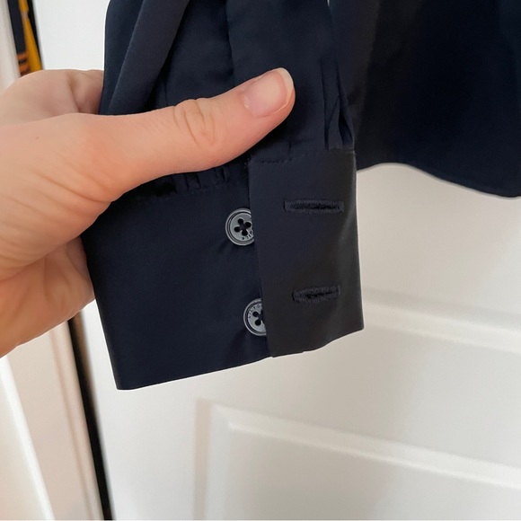 100% Silk Navy Blue Lilysilk Blouse - Picture 6 of 12